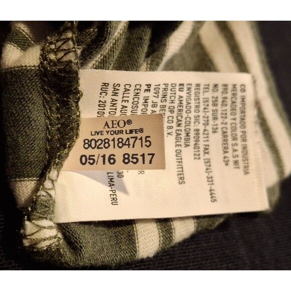 American Eagle Outfitters Seriously Soft Classic Fit T- Shirt Striped Men's XL - Picture 9 of 10